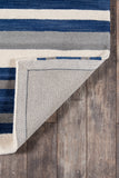 Momeni Metro MT-27 Hand Tufted Contemporary Striped Indoor Area Rug Navy 8' x 11' METROMT-27NVY80B0