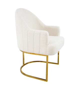 Zeugma Milan Gold Chair Cream