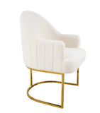 Milan Gold Chair Cream