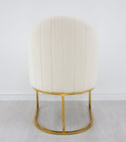 Zeugma Milan Gold Chair Cream