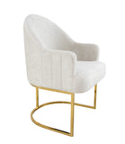 Zeugma Milan Gold Chair Grey