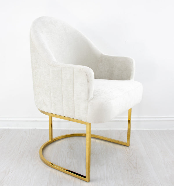 Zeugma Milan Gold Chair Grey