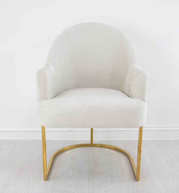 Zeugma Milan Gold Chair Grey