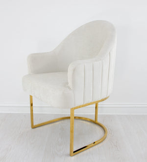 Zeugma Milan Gold Chair Grey