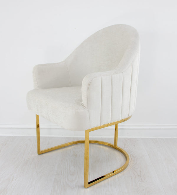 Zeugma Milan Gold Chair Grey