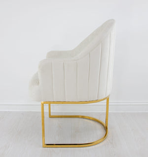 Zeugma Milan Gold Chair Grey