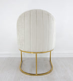 Zeugma Milan Gold Chair Grey