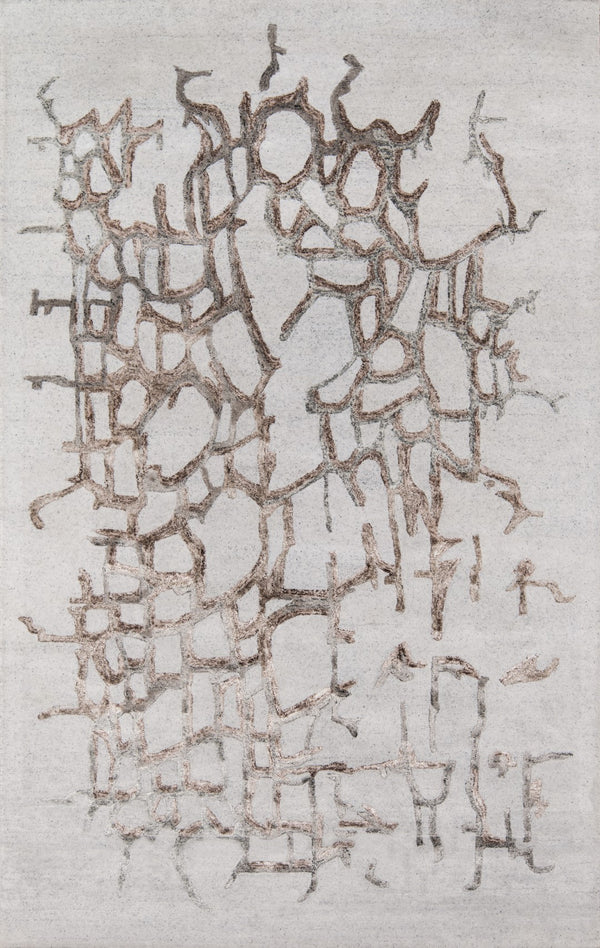 Momeni Millennia MI-03 Hand Tufted Contemporary Abstract Indoor Area Rug Natural 8'6" x 11'6" MILLNMI-03NAT86B6