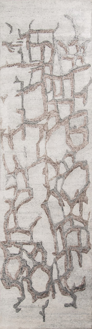 Momeni Millennia MI-03 Hand Tufted Contemporary Abstract Indoor Area Rug Natural 8'6" x 11'6" MILLNMI-03NAT86B6