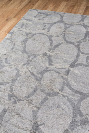 Momeni Millennia MI-04 Hand Tufted Contemporary Abstract Indoor Area Rug Silver 8'6" x 11'6" MILLNMI-04SVL86B6