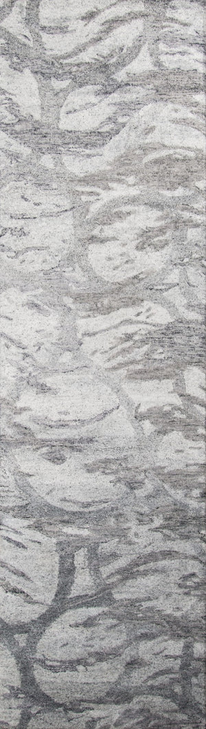 Momeni Millennia MI-04 Hand Tufted Contemporary Abstract Indoor Area Rug Silver 8'6" x 11'6" MILLNMI-04SVL86B6