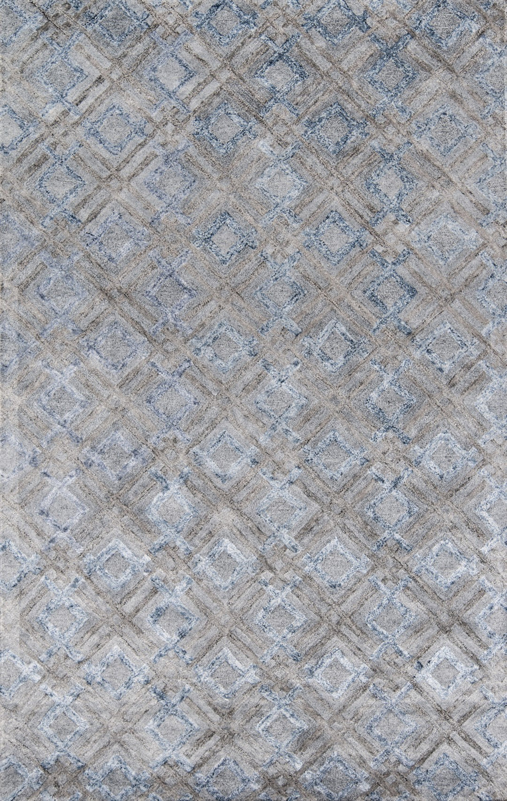 Momeni Millennia MI-07 Hand Tufted Contemporary Geometric Indoor Area Rug Silver 8'6" x 11'6" MILLNMI-07SVL86B6