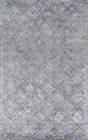Momeni Millennia MI-07 Hand Tufted Contemporary Geometric Indoor Area Rug Silver 8'6" x 11'6" MILLNMI-07SVL86B6
