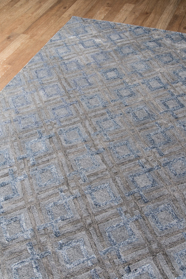 Momeni Millennia MI-07 Hand Tufted Contemporary Geometric Indoor Area Rug Silver 8'6" x 11'6" MILLNMI-07SVL86B6
