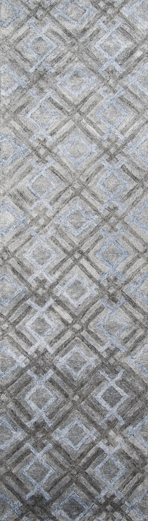 Momeni Millennia MI-07 Hand Tufted Contemporary Geometric Indoor Area Rug Silver 8'6" x 11'6" MILLNMI-07SVL86B6