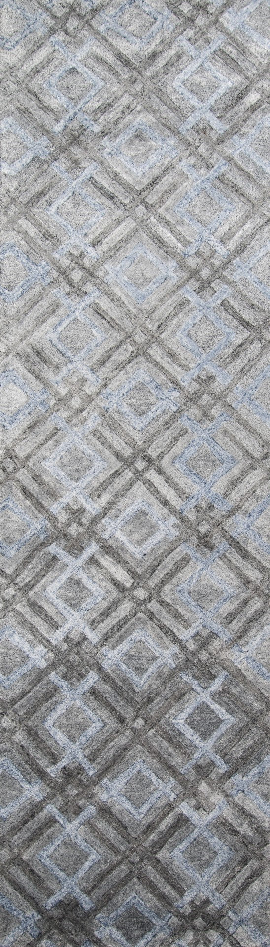 Momeni Millennia MI-07 Hand Tufted Contemporary Geometric Indoor Area Rug Silver 8'6" x 11'6" MILLNMI-07SVL86B6