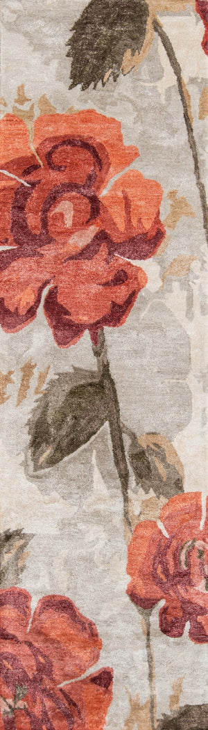 Momeni Millennia MI-10 Hand Tufted Casual Floral Indoor Area Rug Red 8'6" x 11'6" MILLNMI-10RED86B6