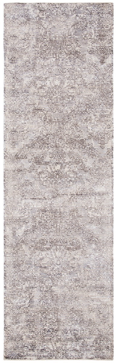 Mirage 735 Contemporary Hand Woven 45% Wool, 55% Viscose Rug Silver / Ivory