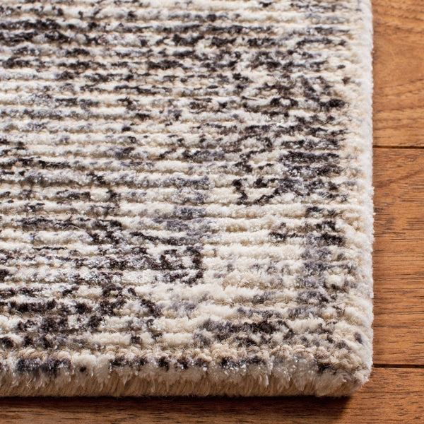 Mirage 735 Contemporary Hand Woven 45% Wool, 55% Viscose Rug Silver / Ivory