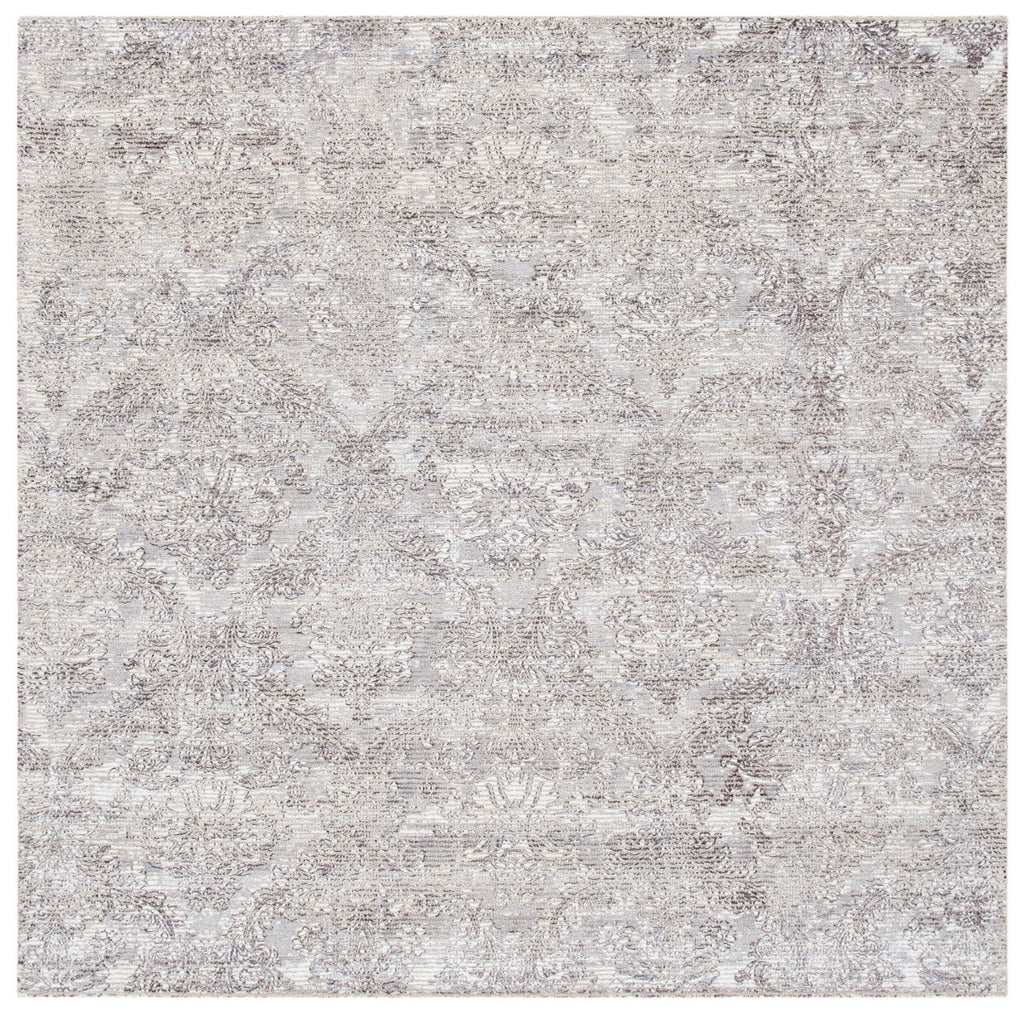 Mirage 735 Contemporary Hand Woven 45% Wool, 55% Viscose Rug Silver / Ivory