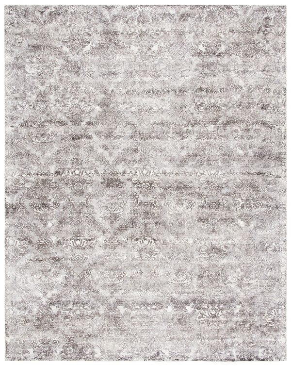 Mirage 735 Contemporary Hand Woven 45% Wool, 55% Viscose Rug Silver / Ivory