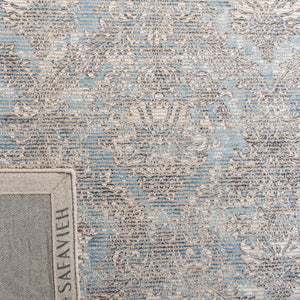 Mirage 735 Contemporary Hand Woven 45% Wool, 55% Viscose Rug Light Blue / Grey