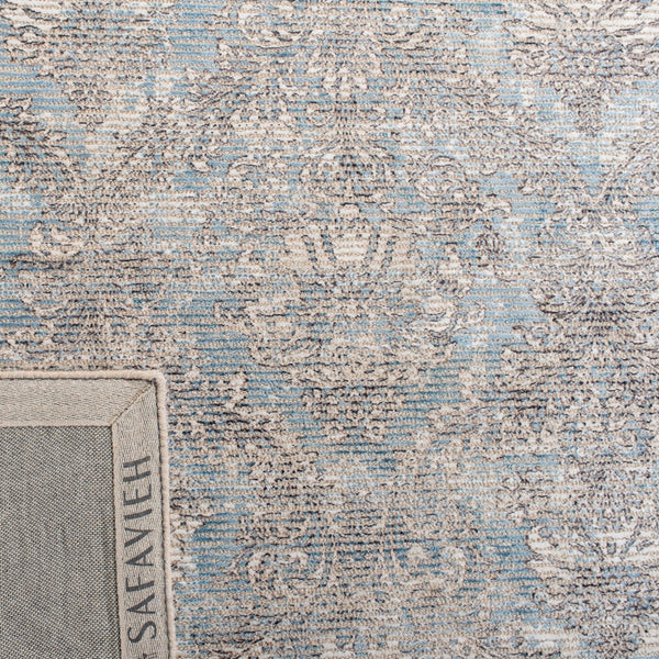 Mirage 735 Contemporary Hand Woven 45% Wool, 55% Viscose Rug Light Blue / Grey