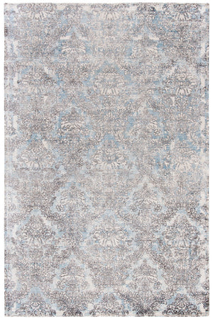 Mirage 735 Contemporary Hand Woven 45% Wool, 55% Viscose Rug Light Blue / Grey