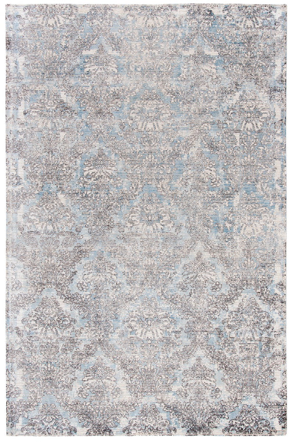 Mirage 735 Contemporary Hand Woven 45% Wool, 55% Viscose Rug Light Blue / Grey