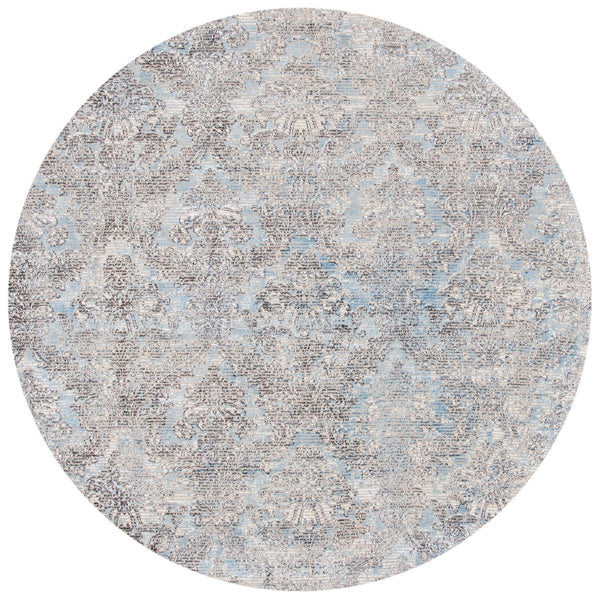 Mirage 735 Contemporary Hand Woven 45% Wool, 55% Viscose Rug Light Blue / Grey