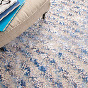 Mirage 735 Contemporary Hand Woven 45% Wool, 55% Viscose Rug Navy / Ivory