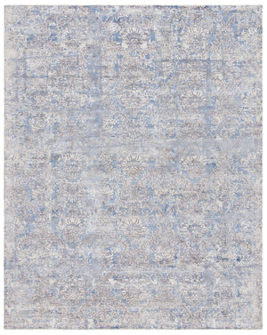 Mirage 735 Contemporary Hand Woven 45% Wool, 55% Viscose Rug Navy / Ivory