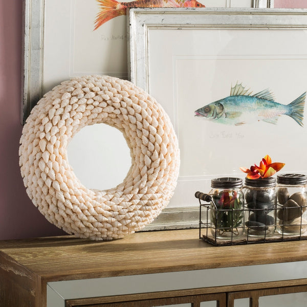 Kesey Mirror - Nautical Round Shell Design for Contemporary Interiors, Versatile & Stylish Decor