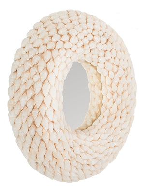 Kesey Mirror - Nautical Round Shell Design for Contemporary Interiors, Versatile & Stylish Decor