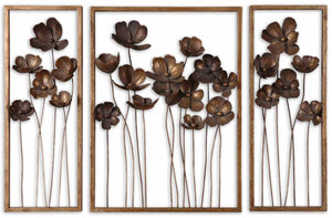 Uttermost Metal Tulips Wall Art Set of 3