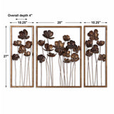 Uttermost Metal Tulips Wall Art Set of 3