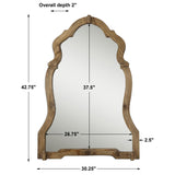 Uttermost Agustin Light Walnut Mirror