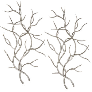 Uttermost Silver Branches Wall Art Set of 2