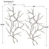 Uttermost Silver Branches Wall Art Set of 2