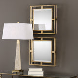 Uttermost Allick Gold Square Mirrors Set of 2
