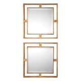 Allick Gold Square Mirrors Set of 2