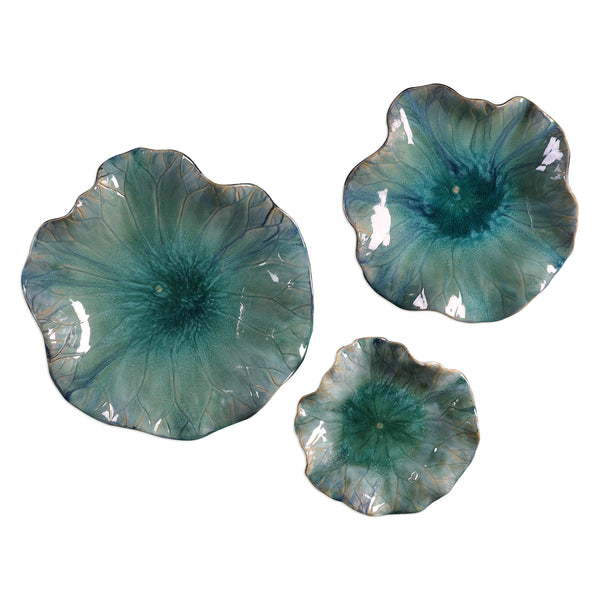 Uttermost Abella Ceramic Flowers - Set of 3