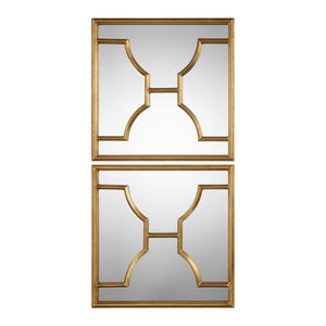 Uttermost Misa Gold Square Mirrors Set of 2