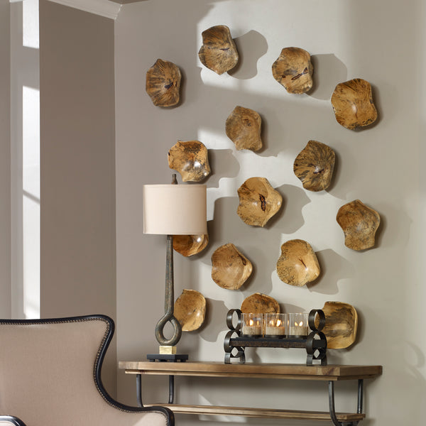 Uttermost Tamarine Wood Wall Art Set of 3