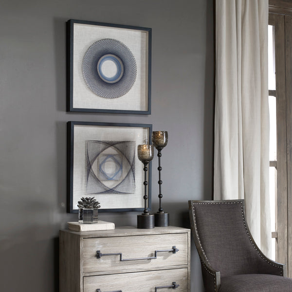Uttermost String Duet Geometric Art Set of 2