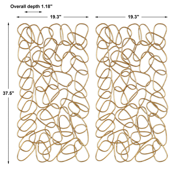 Uttermost In The Loop Gold Wall Art Set of 2