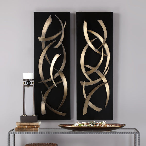Uttermost Brushstrokes Metal Wall Art - Set of 2
