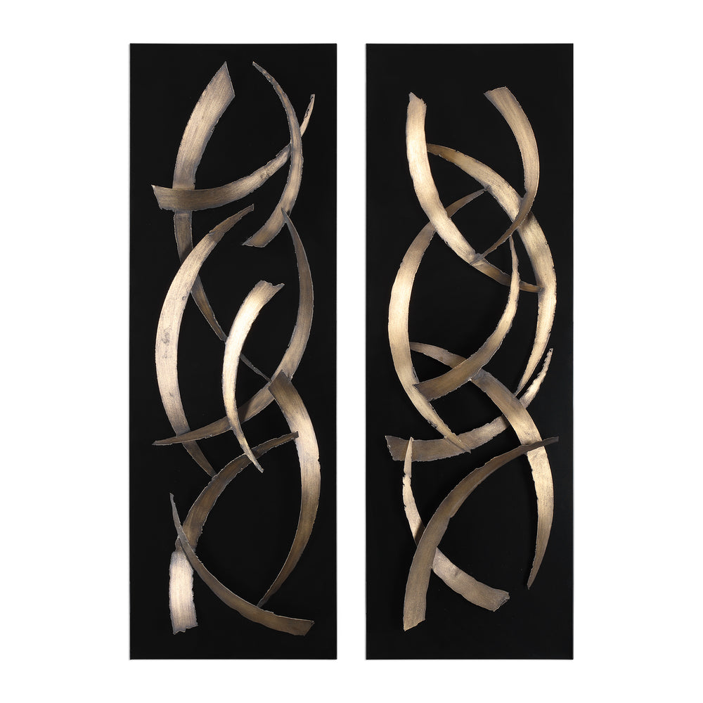 Uttermost Brushstrokes Metal Wall Art - Set of 2