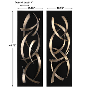 Uttermost Brushstrokes Metal Wall Art - Set of 2