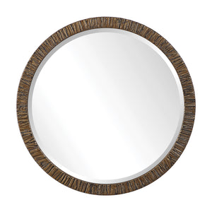 Uttermost Wayde Gold Bark Round Mirror